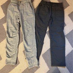 EUC Tea Collection size 8 cotton pants.  Dark Gray and light gray with pattern.